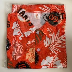 NEW SF GIANTS HAWAIIAN ALOHA SHIRT Size Medium SGA 2022
